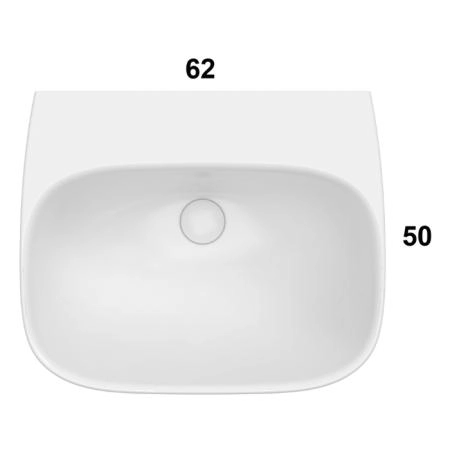 Globo Genesis Раковина 62x50cм., подвесная, без отв., цвет: белый