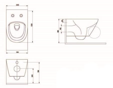 Унитаз beWash Bogen 88303673 подвесной безободковый с бидеткой бежевый сиденье микролифт