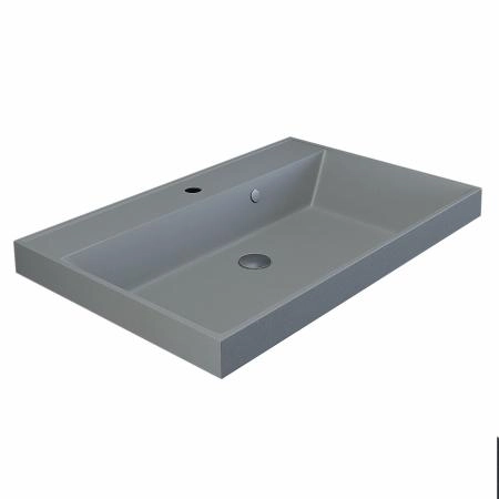 Раковина кварцевая Uperwood Classic Quartz 70 см, серая матовая, платина