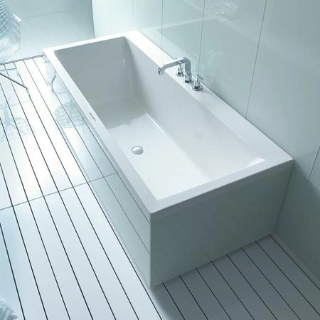 Duravit VERO Ванна 170х70см, акриловая, прямоугольная встраиваемая или с панелями, наклон спины слева, цвет: белый