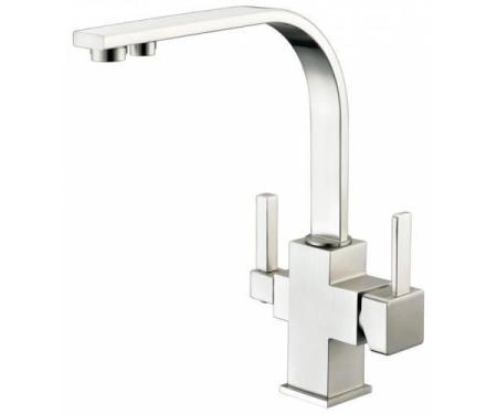 Смеситель для кухни ZORG Sanitary (ZR 332 YF NICKEL) серый