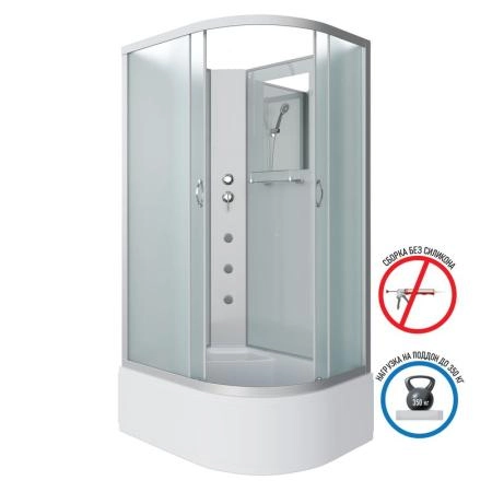 Душевая кабина Niagara NG-2310-14LBKG 1200х800х2000 высокий поддон 40см стекло матовое