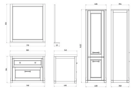 Тумба Толедо 85 ASB Woodline Капучино подвесная без раковины