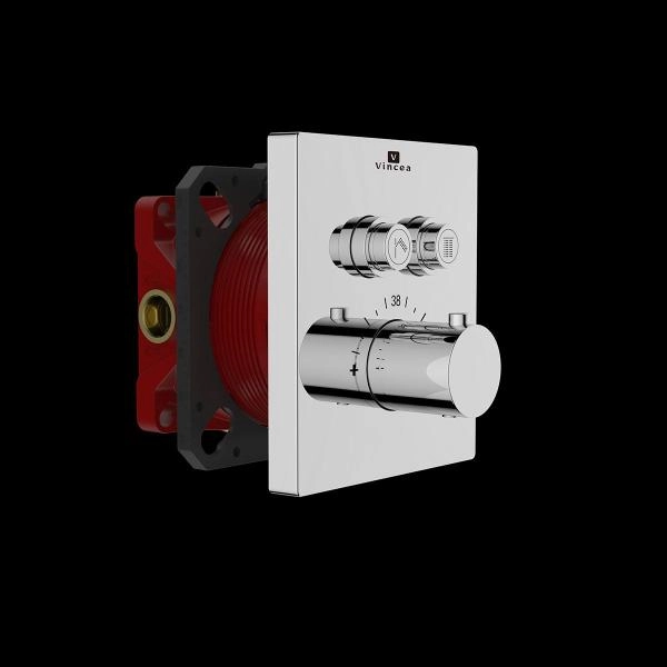 Встраиваемый смеситель Vincea для душа VSCV-321TCH двухфункциональный, термостатический, хром