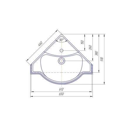 Тумба под раковину Corozo Классика 65 угловая