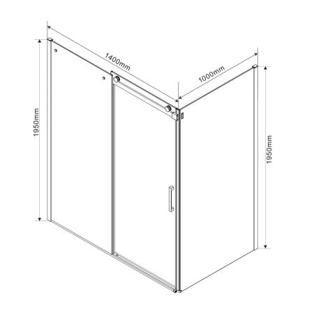Душевой уголок Vincea Como VSR-1C1014CL, 1400*1000, хром, стекло прозрачное