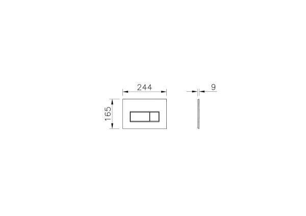 Кнопка смыва для инсталляции VitrA Root Square  740-2340 мягкая медь глянец двойный смыв
