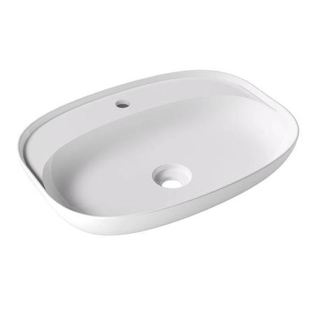 Alice Form Oval Раковина 60x45х12см., накладная, 1 отв., цвет: белый глянцевый