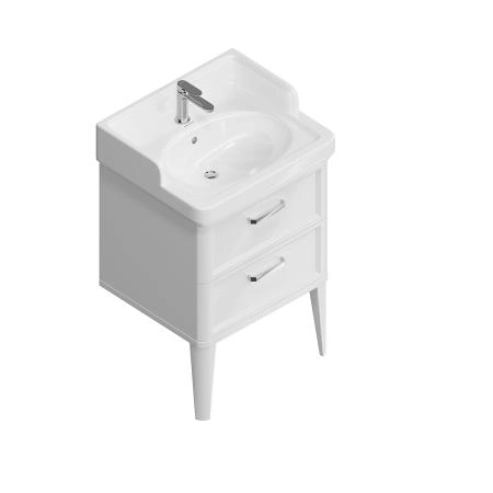 Тумба Kerama Marazzi POMPEI ПОМПЕИ PO.N.60.2\WHT напольная с 2 ящиками 60, белая глянцевая