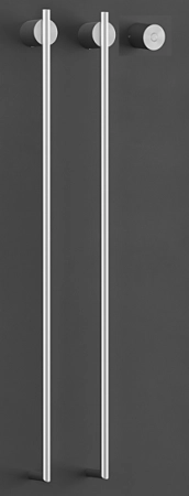 CeaDesign Equilibrio полотенцесушитель электрический 2хL.1060 мм, кнопка вкл., цвет сатинированная нержавеющая сталь