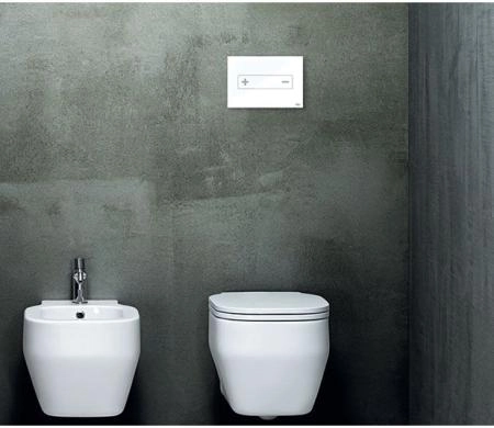 Панель механическая двойная OLI OCEANIA 054554, стекло, белый