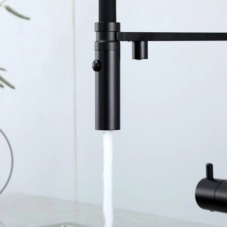 Смеситель GAPPO G4397-86 для кухни с гибким изливом и подключением фильтра, черный