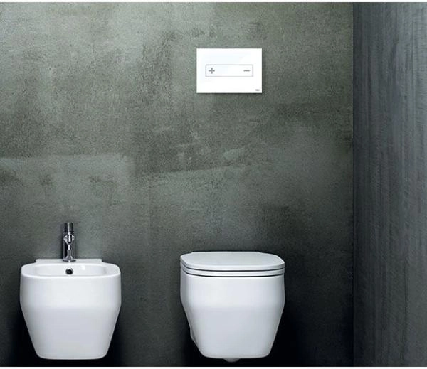 Панель механическая двойная OLI OCEANIA 054554, стекло, белый