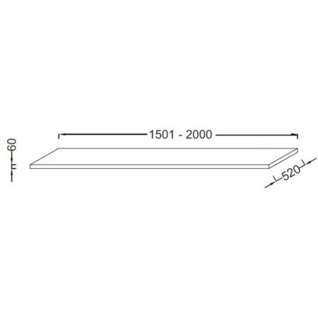 Столешница Jacob Delafon PARALLEL EB52-2000-E10 200 см цвет квебекский дуб