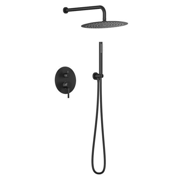 Душевая система KNOTLOR ECLIPSE SS-26/BL, встраиваемая черный