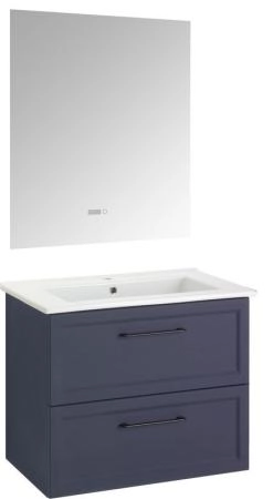 Тумба ASB-Mebel Белмонти 75 Ясень браш софт синий подвесная под умывальник Оскар 75