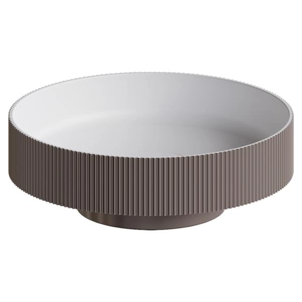 Раковина накладная Boheme рифленая SOLE Corian 400*130 DELMAR 801-R-D