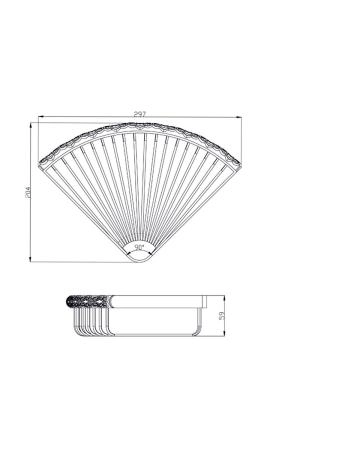 Полка угловая Bronze de Luxe WINDSOR 200х200мм (K25014) бронза