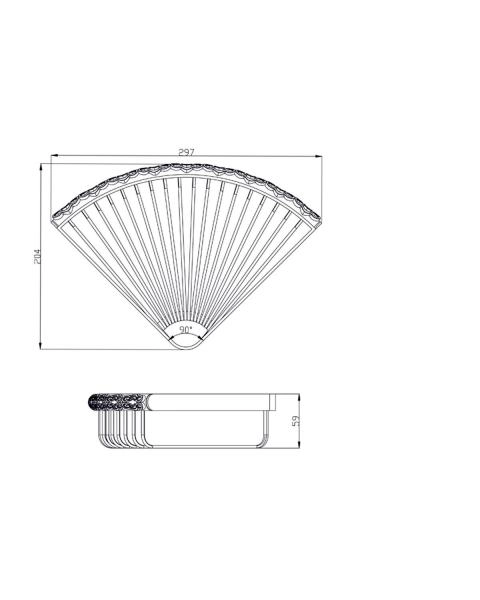 Полка угловая Bronze de Luxe WINDSOR 200х200мм (K25014) бронза