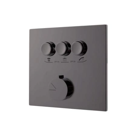 Встраиваемый смеситель Vincea для душа VSCV-431GM трехфункциональный, вороненая сталь