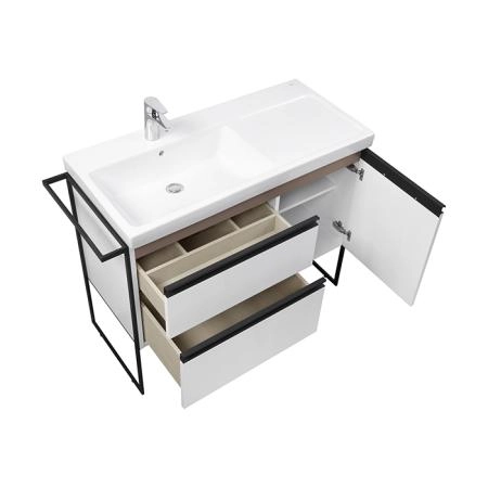 Roca Domi Тумба подвесная 100x45x51см, с 2 ящиками и 1 дверкой, SX, цвет: белый