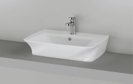 Azzurra Hera Раковина 63х43х14.5 см, 1 отв., подвесная, цвет: белый