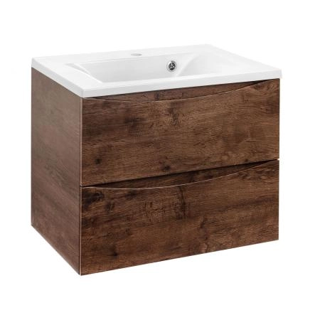 Тумба под раковину Vincea Mia 650 подвесная, 2 выкатных ящика soft close, R.Wood