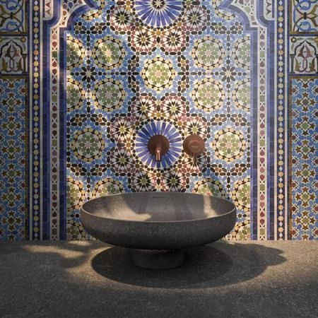 Раковина Kerama Marazzi SAFI САФИ KMSFWb46MBlSt0 накладная 46 с крепежом и донным клапаном, черный камень