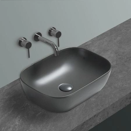 Раковина Vincea VBS-102MA, 455*325*135, накладная, цвет антрацит матовый фарфор