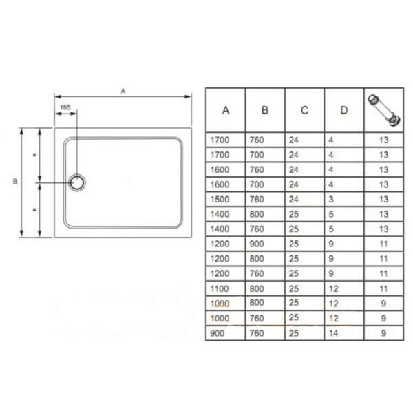Поддон для душа Jacob Delafon FLIGHT NEUS E62452-00 140x76 см литьевой мрамор