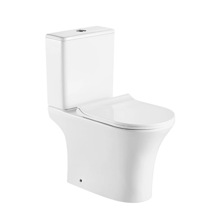 Унитаз CeramaLux 1217-P 66x35х77 см безободковый сиденье микролифт напольный