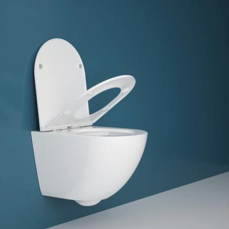 Унитаз ESBANO GARDENA-49T торнадо безободковый подвесной белый 490x360x360