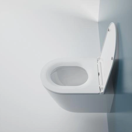 Унитаз ESBANO CLAVEL-53T торнадо безободковый подвесной белый 530x360x360