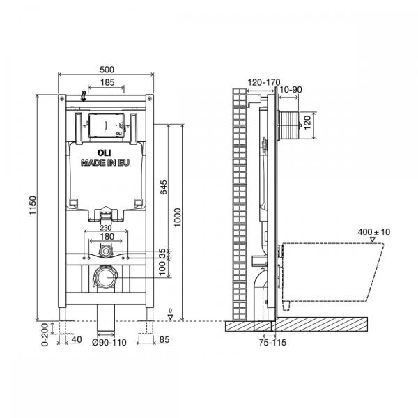 Инсталляция Oli 80 80 300572m механическая для унитаза