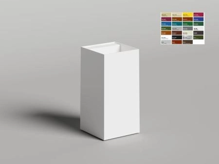 Раковина Salini ARMONIA SQUARE TOP 01 S-Stone покраска RAL матовая 45x45 130521TMF напольная без отв.смесителя