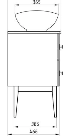 Тумба под раковину ASB-Woodline Каталина 80 "Grey"
