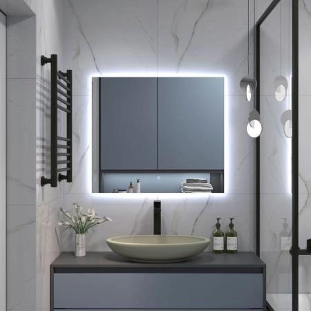 Зеркало Континент Trezhe medium 800x700 ЗЛП2283 с подсветкой