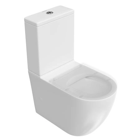 Унитаз Kerama Marazzi SFERA СФЕРА SF.wc.01 напольный безободковый с крепежом и сиденьем, белый глянцевый