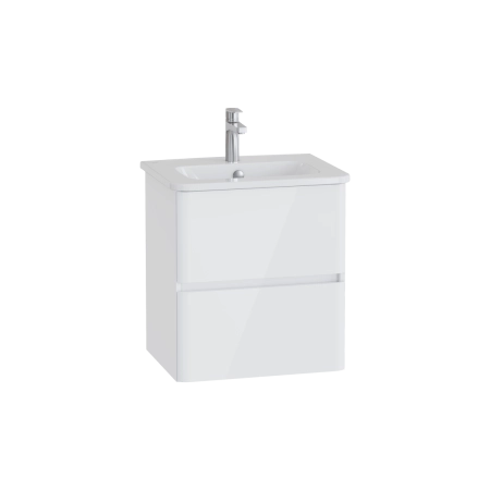 Тумба с раковиной  VitrA Mia Plus Round  69816 60 см глянцевая белая ДСП