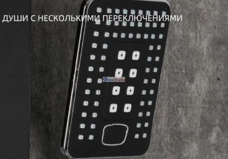 Душевая панель Frap F24005-6 черный для ванны