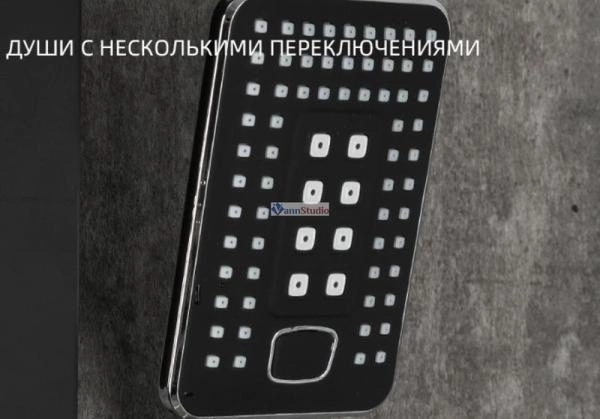 Душевая панель Frap F24005-6 черный для ванны