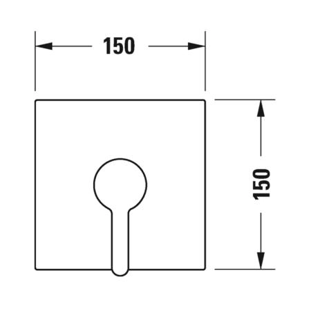 Duravit C.1 Смеситель для душа, встраиваемый, цвет: хром