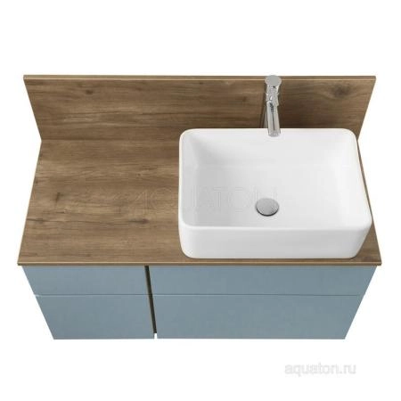 Тумба под раковину AQUATON Мишель 100 без столешницы, дуб рустикальный, фьорд 1A256901MIX30