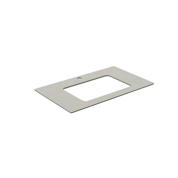 Столешница Kerama Marazzi PLAZA ПЛАЗА KM6012G0501RP80Ur2 Столешница для раковин, встраиваемых снизу, Про Чементо 80, серый светлый натуральный