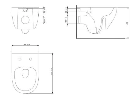 Унитаз beWash Bogen 88303270 подвесной безободковый черный сиденье микролифт