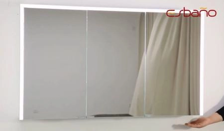Зеркальный шкаф ESBANO ES-5012 LED подсветка сенсор, с розеткой 1200x700X150