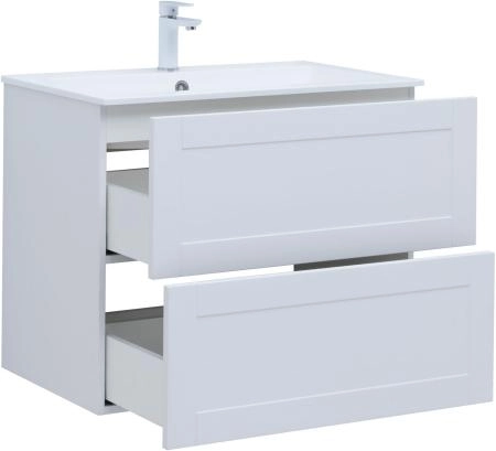 Тумба под раковину Aquanet Терра 80 белый матовый