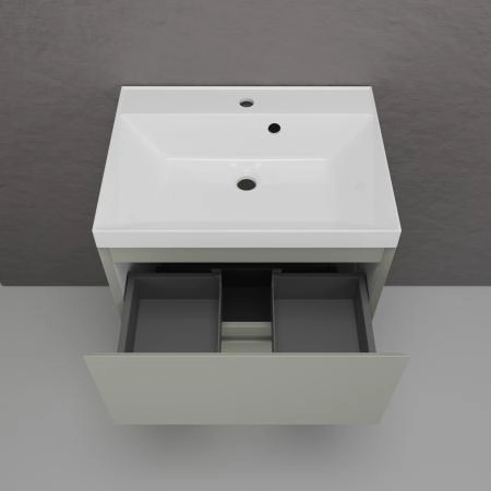 Тумба напольная Style Line Манхэттен 60 ЭМАЛЬ под ASTI 60 2 ящика PLUS олива