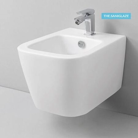 Artceram A16 Биде подвесное 36х52см., 1 отв., saniglaze, с креплениями, цвет: белый матовый
