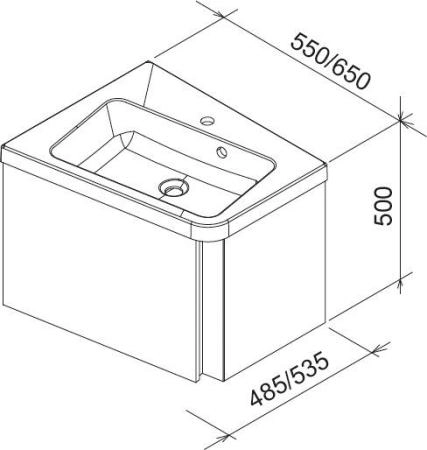 Тумба под умывальник Ravak SD 10° 550 L белая